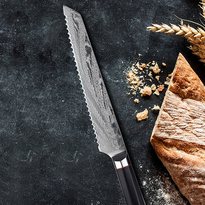 Japanese Damascus Steel Kitchen Knife Household Kitchen Bread Knife