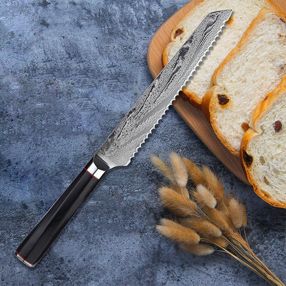 Japanese Damascus Steel Kitchen Knife Household Kitchen Bread Knife