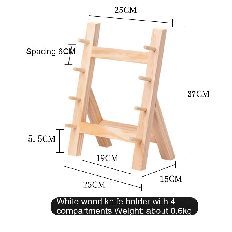 Kitchen Knife Storage Rack Solid Wood Knife Holder Sapele Knife Holder