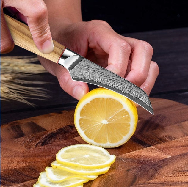 Damascus Knife Kitchen Kitchen Knife Peel Knife